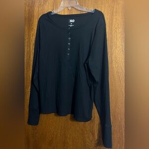 SO Black Button-Up Long Sleeve Shirt